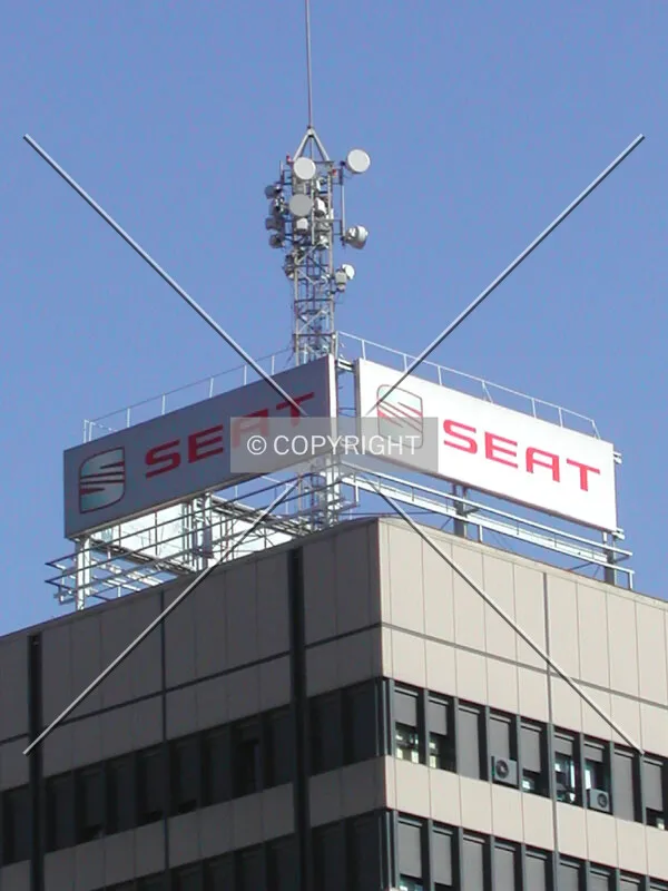 Detail of the antena and the new small ad
