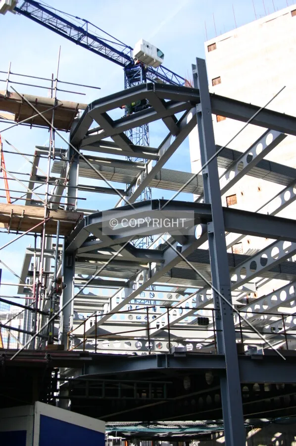 Corner of the east side steelwork from Holborn Viaduct