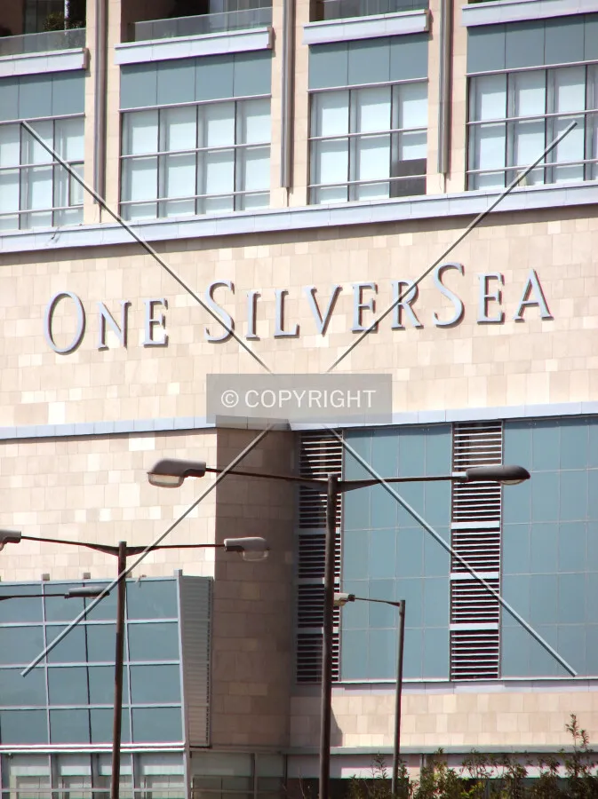 Signage view from Cherry Street