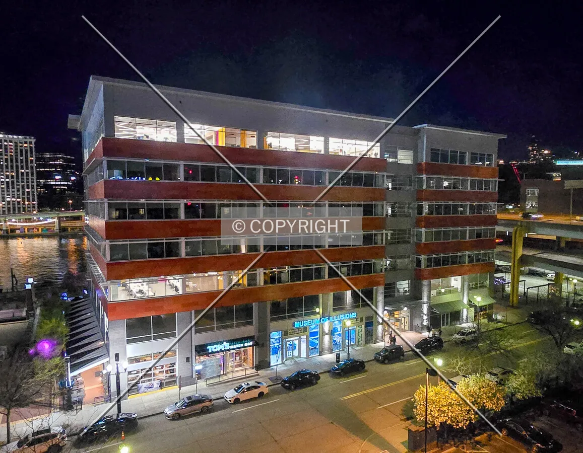 From the north at night: April 16, 2025