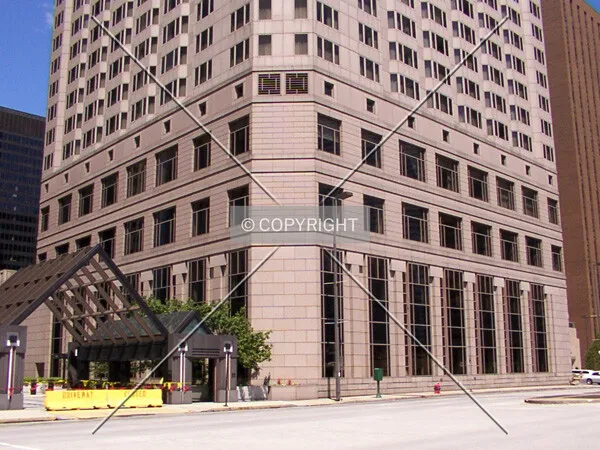 Base of the building at the southeast corner