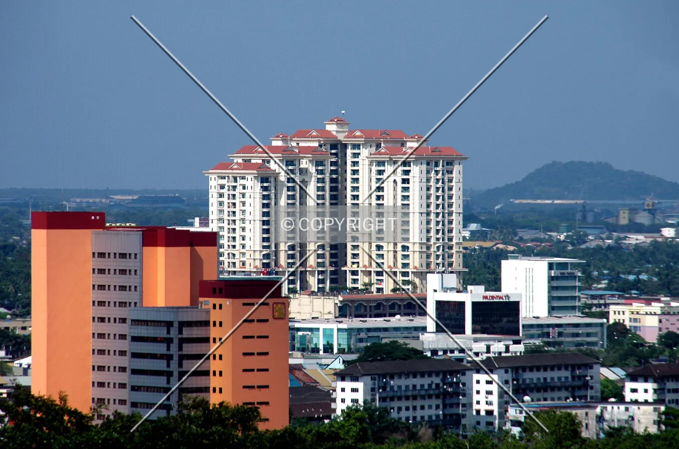 Elevated view from the Civic Centre Tower