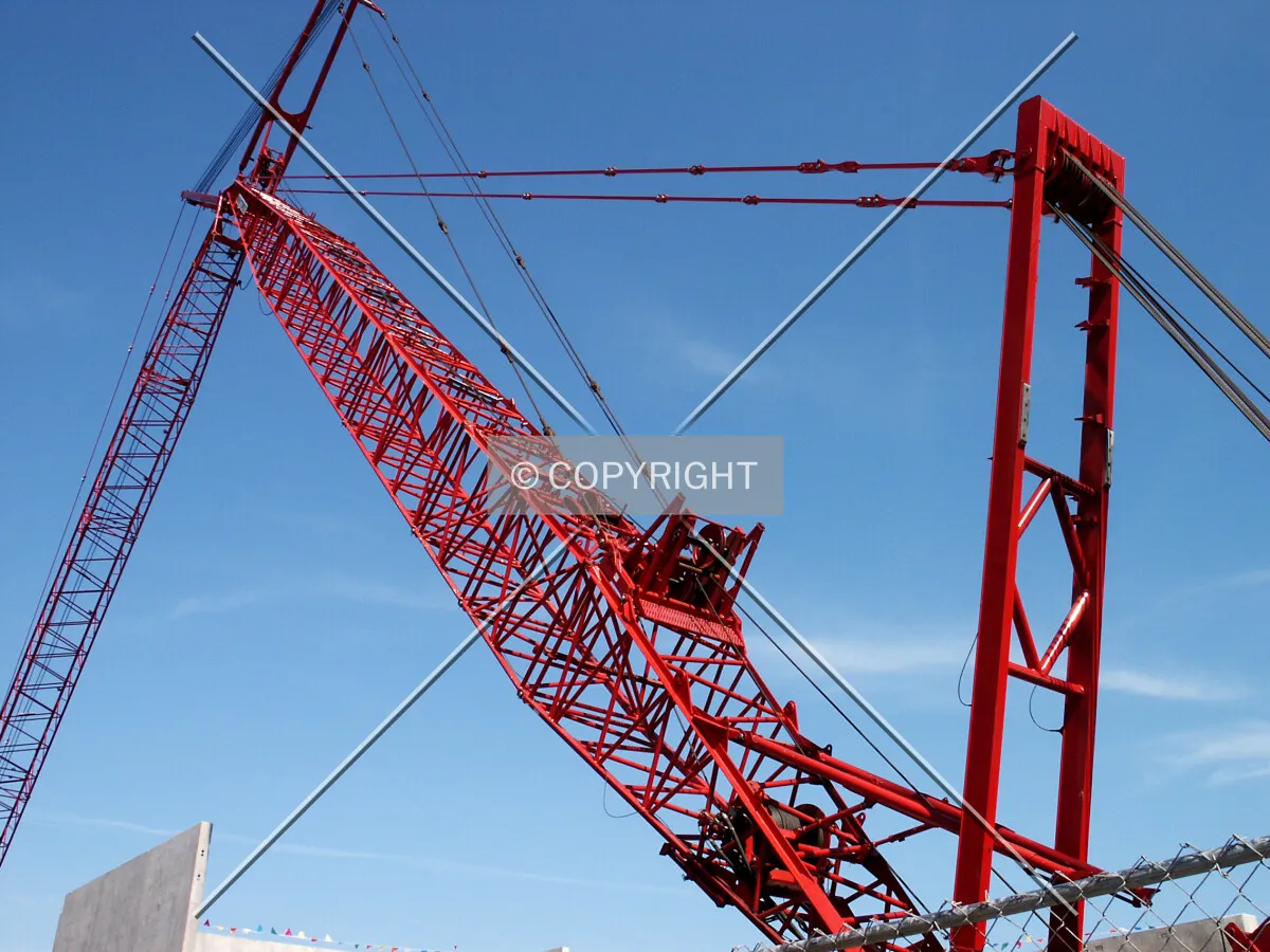 Looking up at the crane