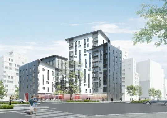 Rendering view from the southwest.
