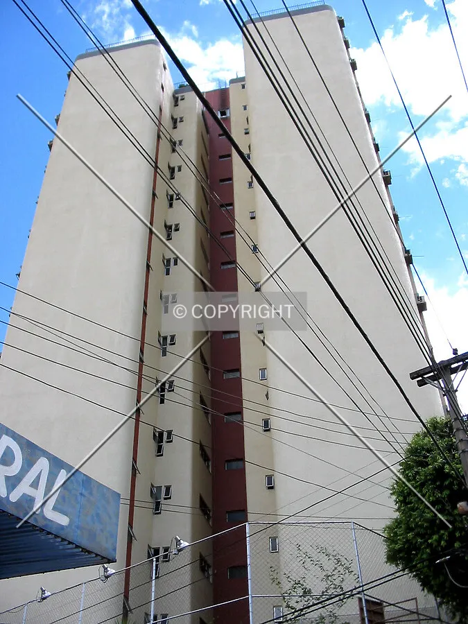 East side of the facade