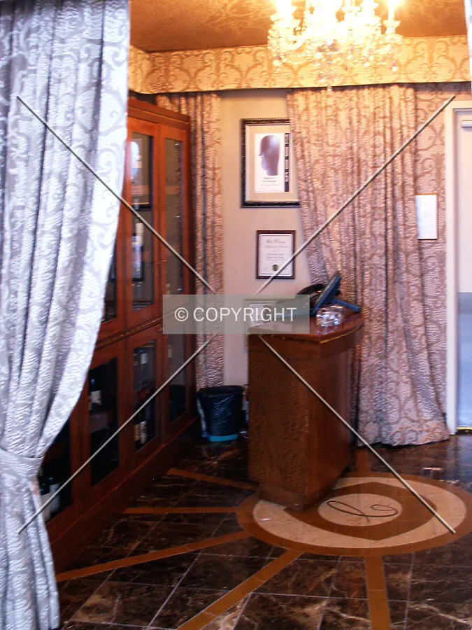 Reception area for the 70th floor restaurant
