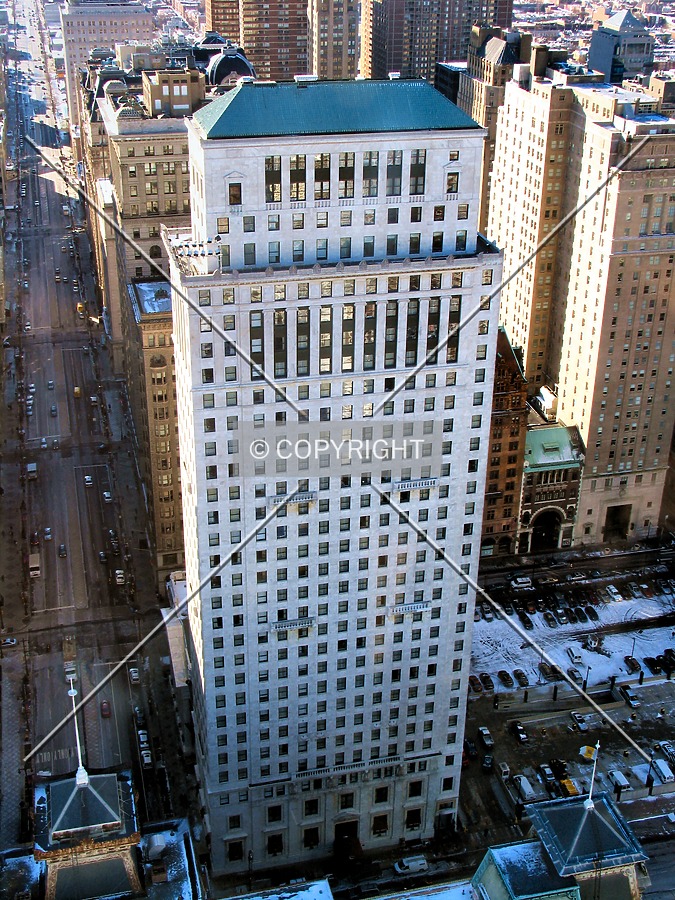 From above and to the north in the City Hall observation deck, standing over South Broad Street