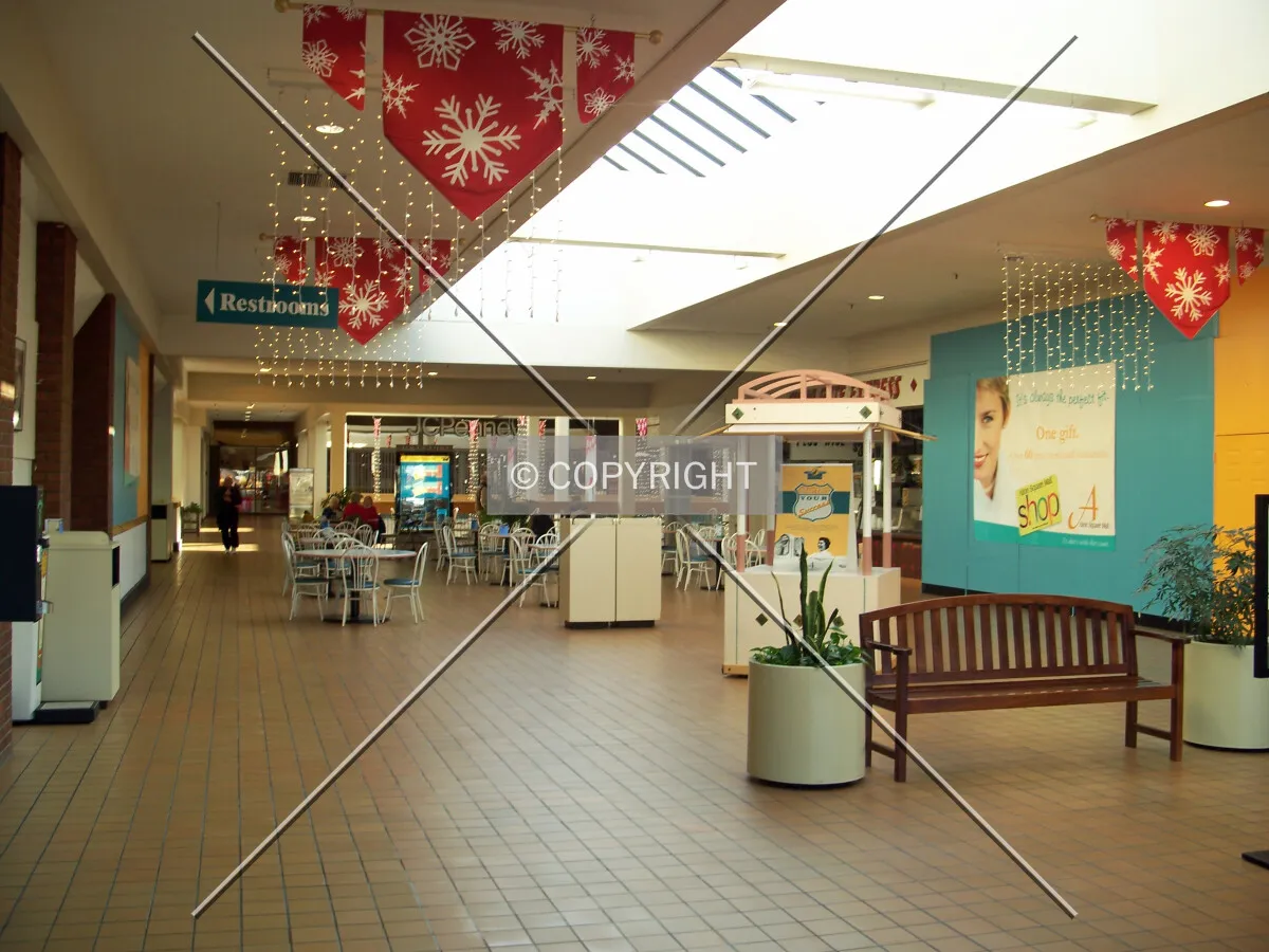 Looking towards the food court from the northwest entrance; January 21, 2008