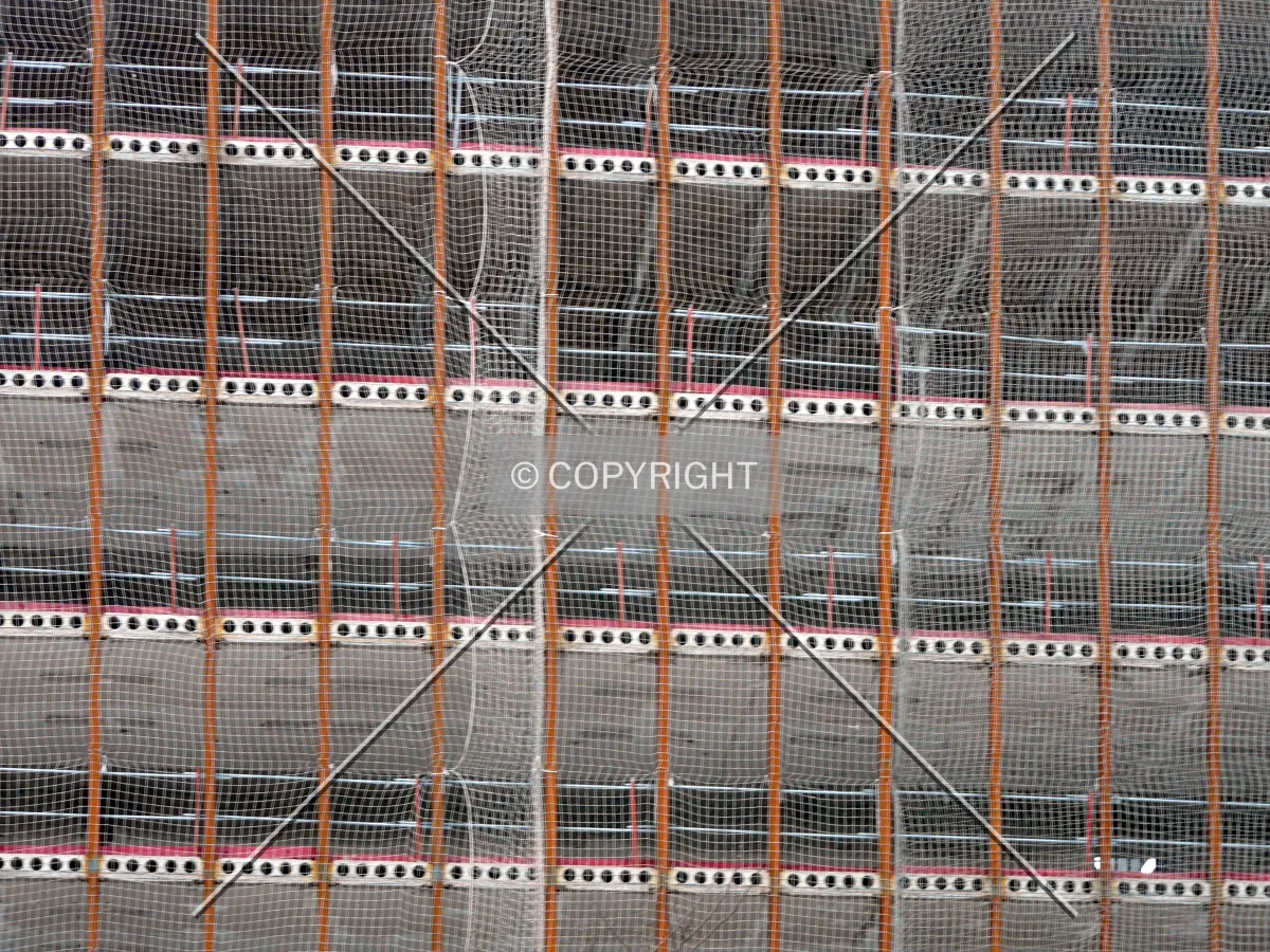 Detail of the south side, completely uncladded