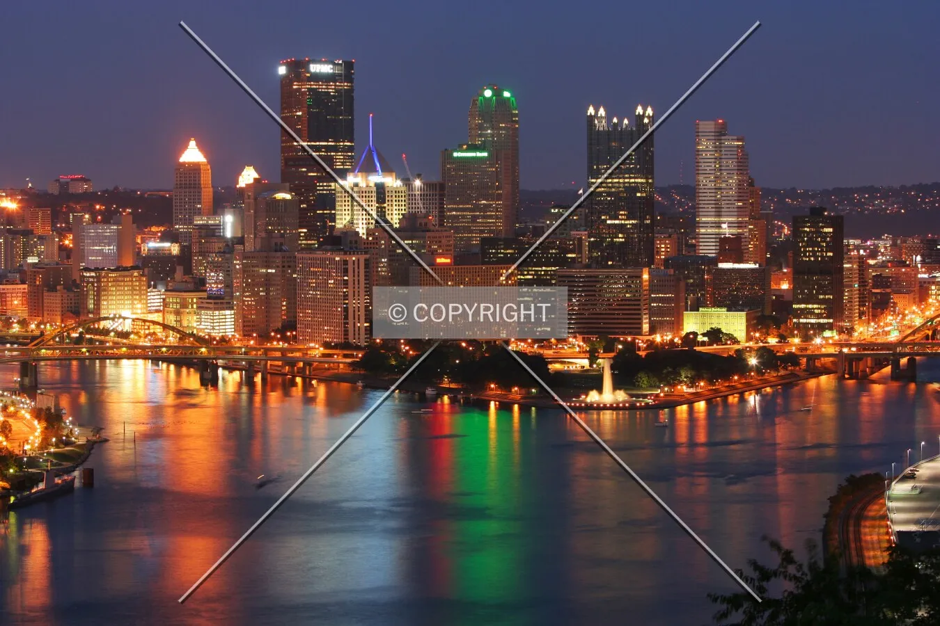 Night skyline from the West End Overlook