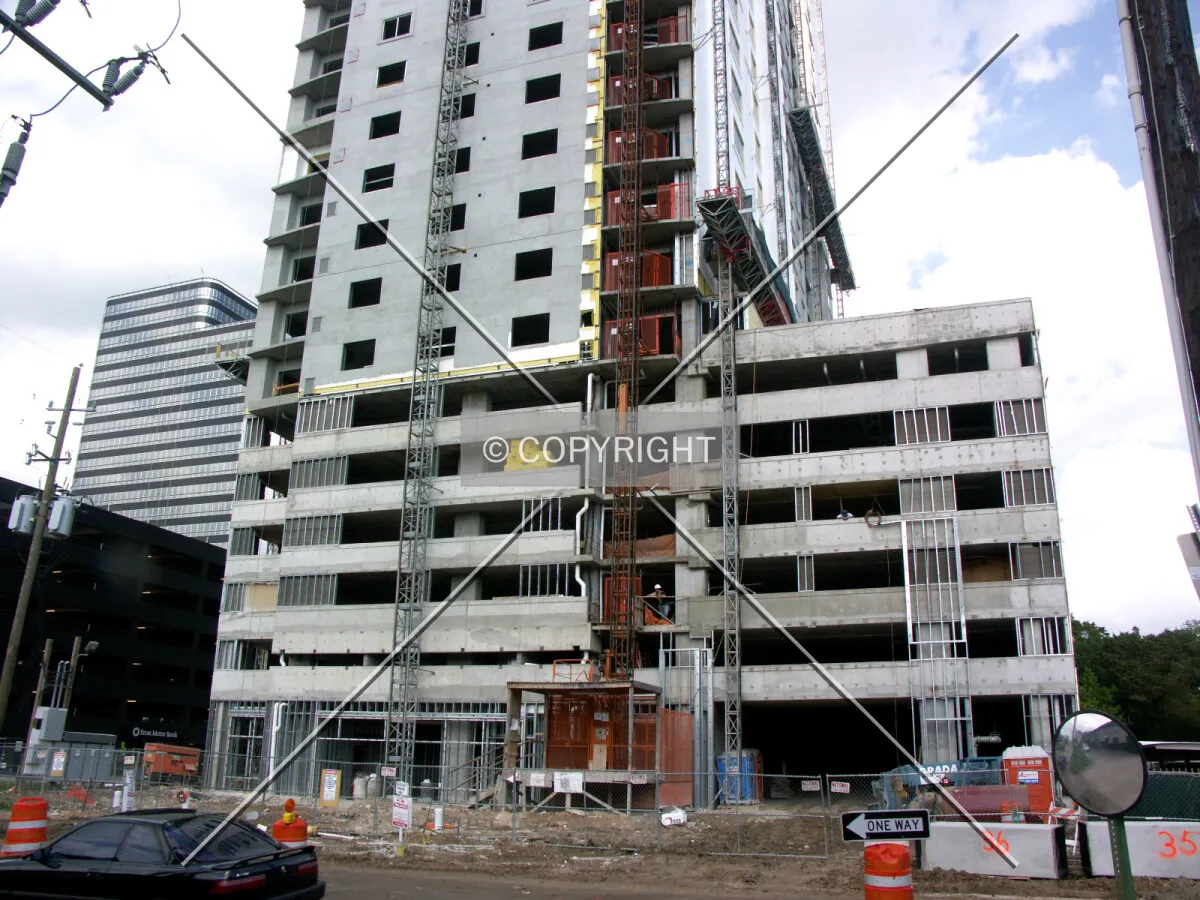 Ground level from west