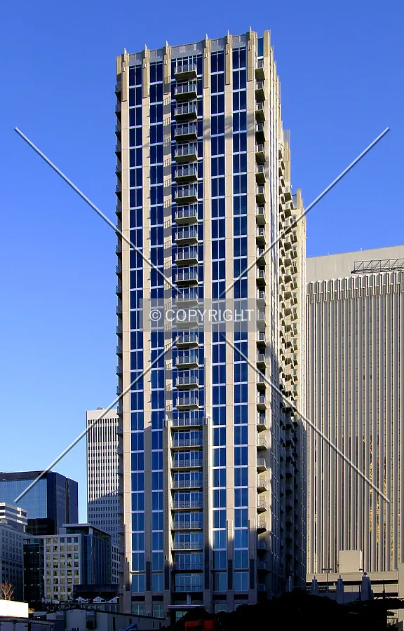From across South Mint Street to the west