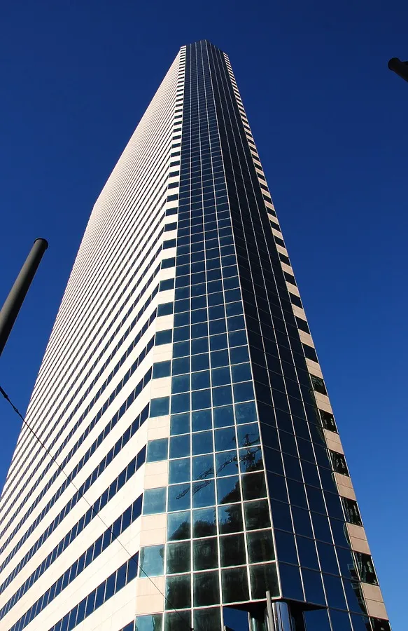 Looking up to the northwest
