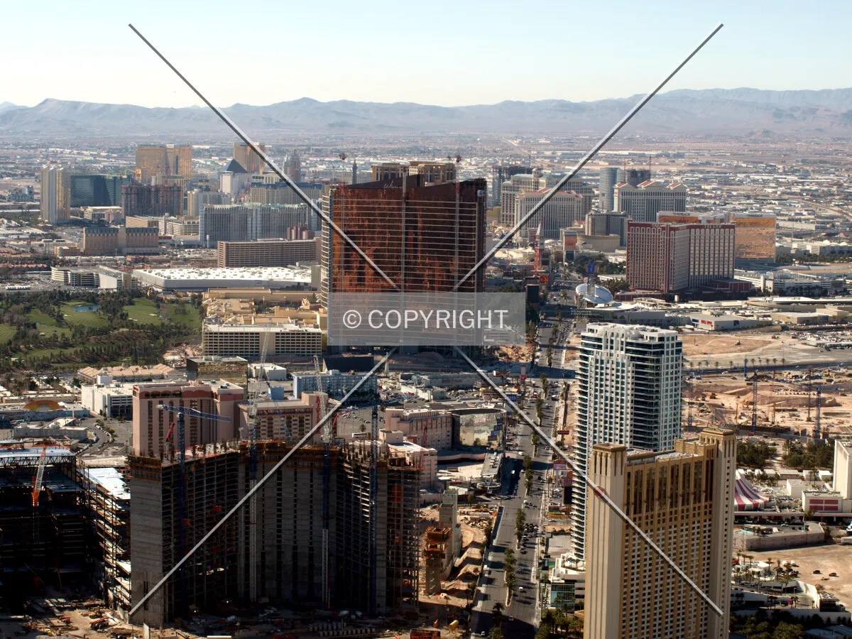 Looking south down Las Vegas Boulevard from Stratosphere Tower