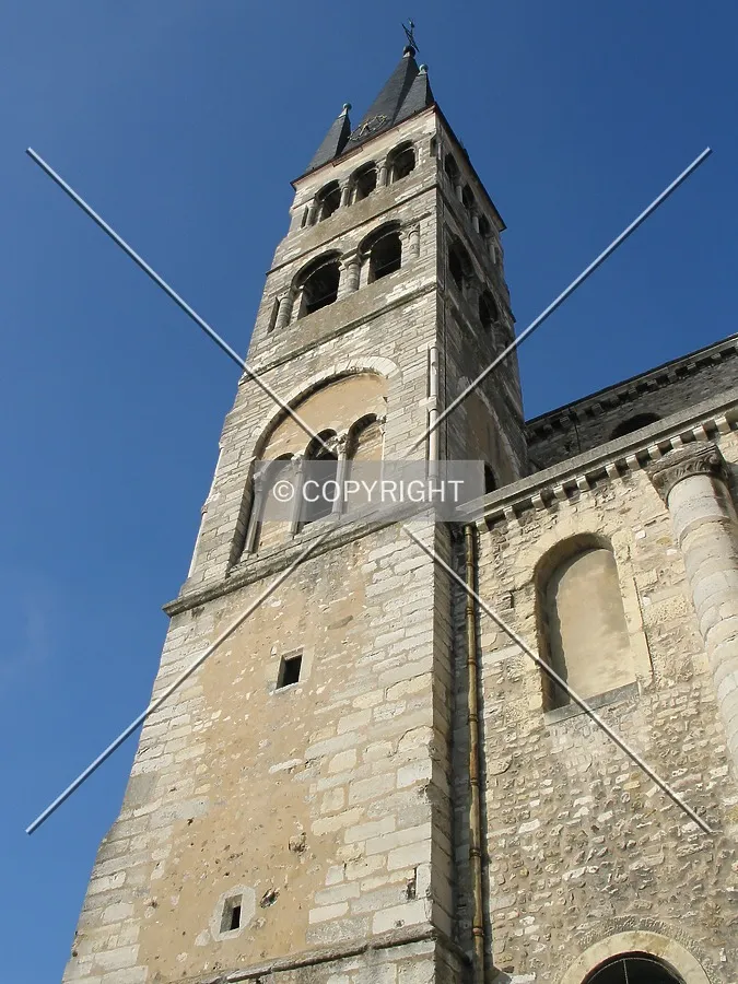 Looking up from the south to the southern tower