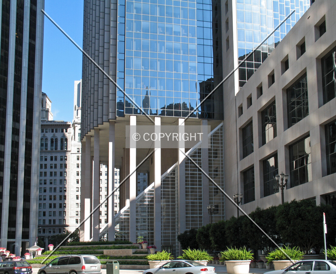 The base along California Street, viewed from the north
