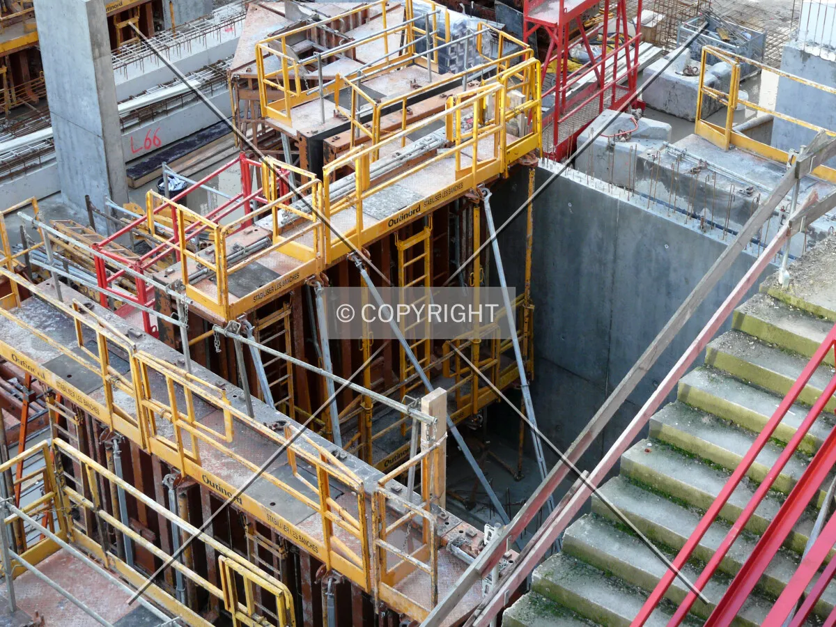 Underground levels on the east part