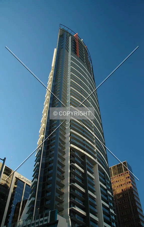 Looking up the south corner