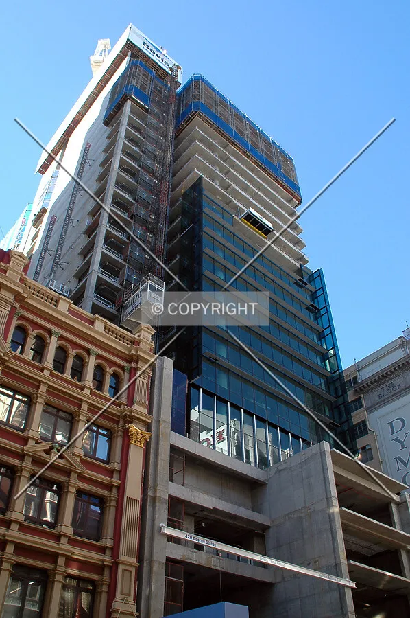Looking up from George Street