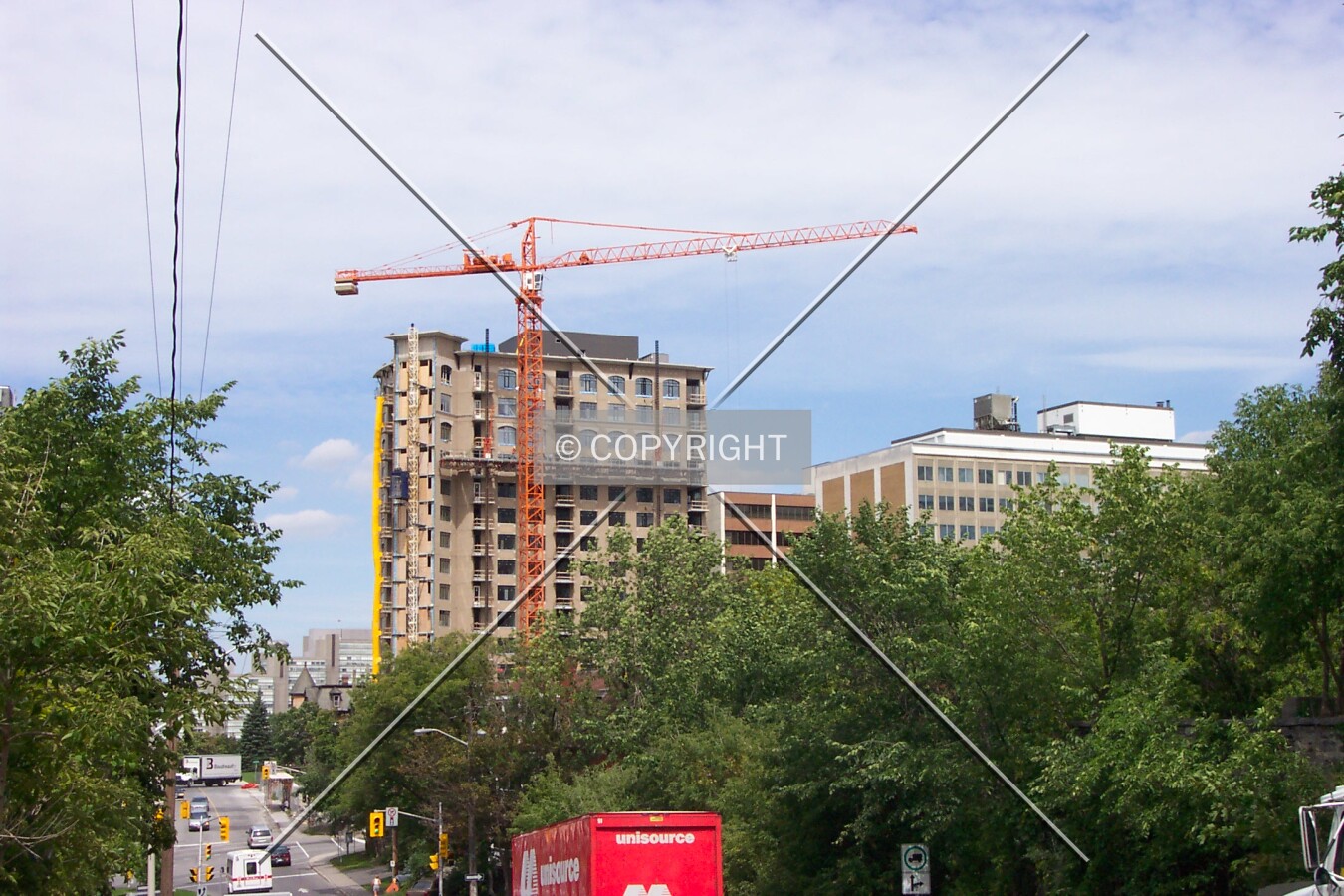 View from Bronson Avenue and Laurier Avenue West, facing north
