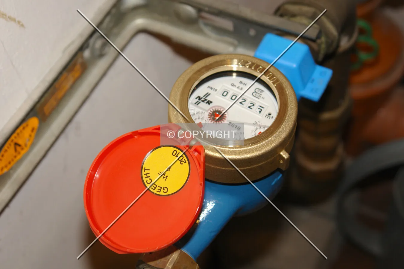 A water meter in Germany