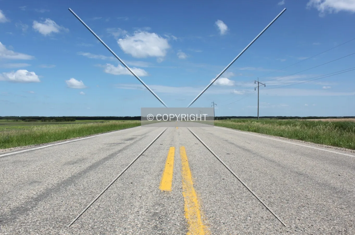 Looking north on SK 47.