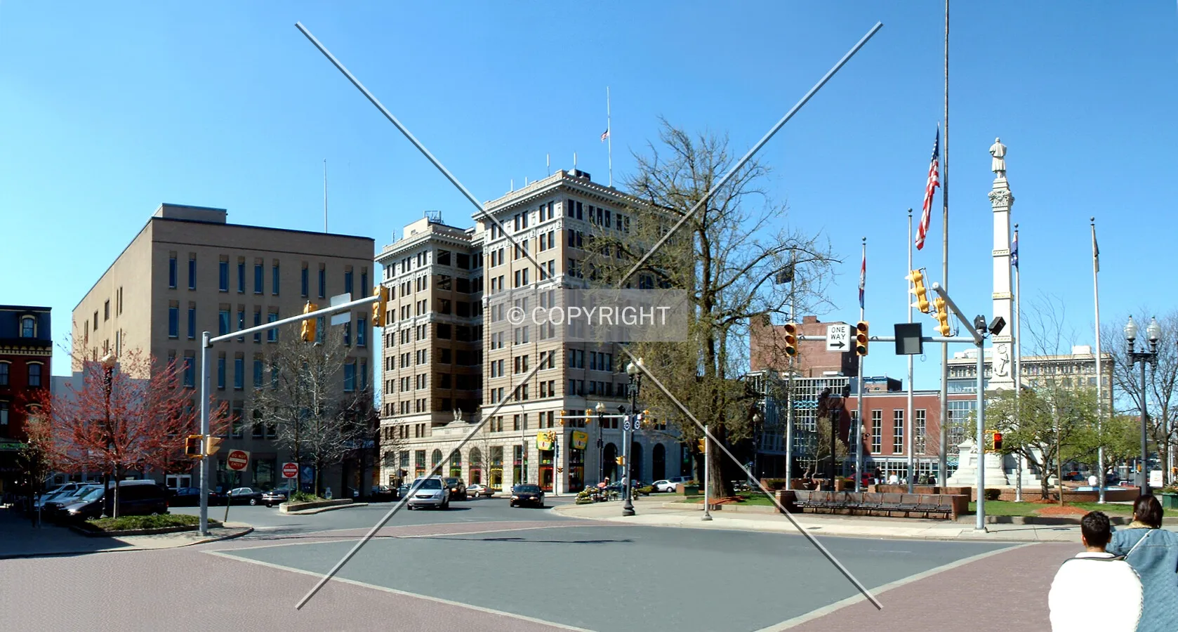 View from the northeast across Centre Square