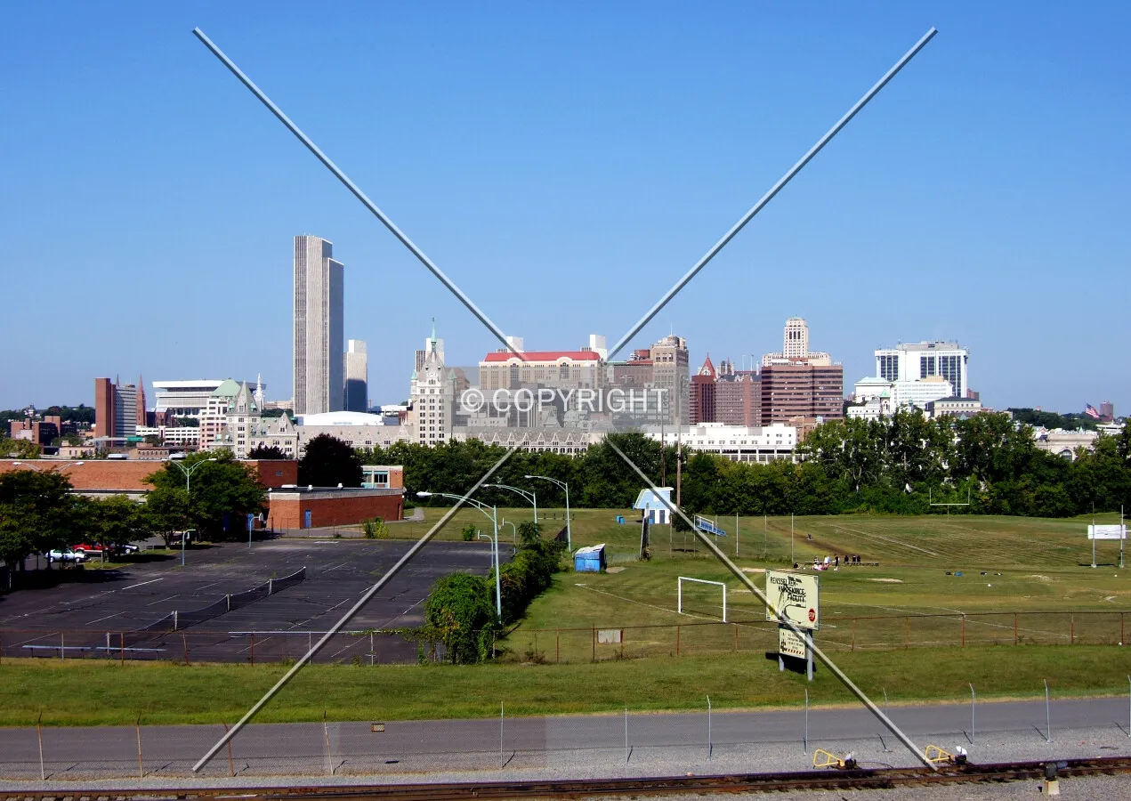 Downtown from the east