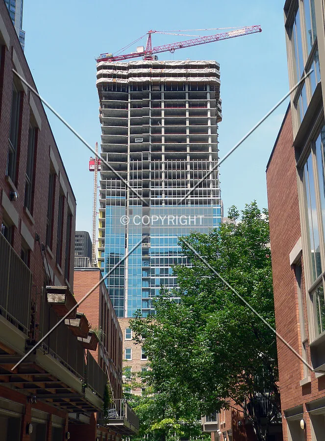 View to the north from East North Water Street