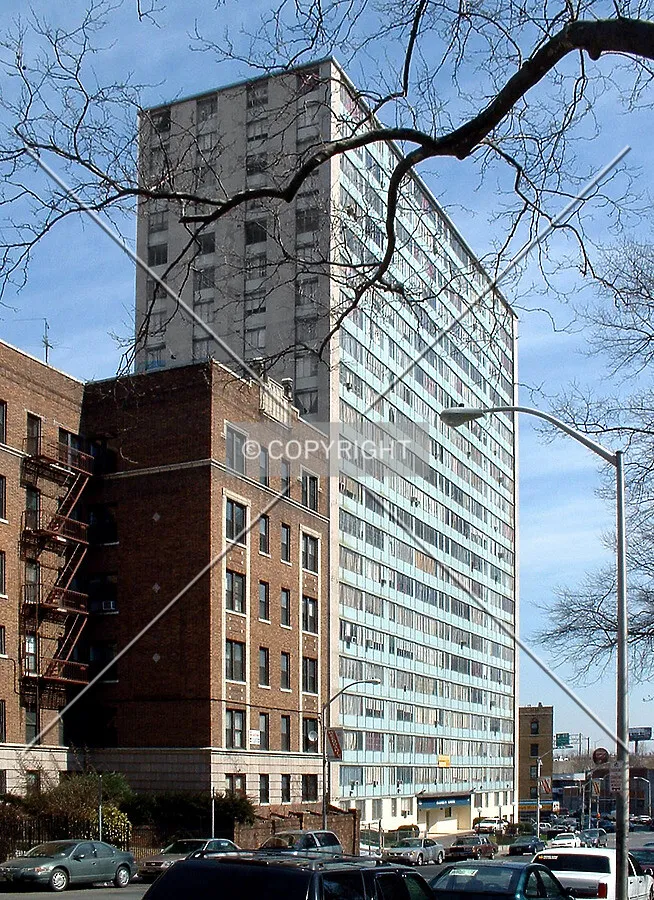 View from the southwest along Elizabeth Avenue