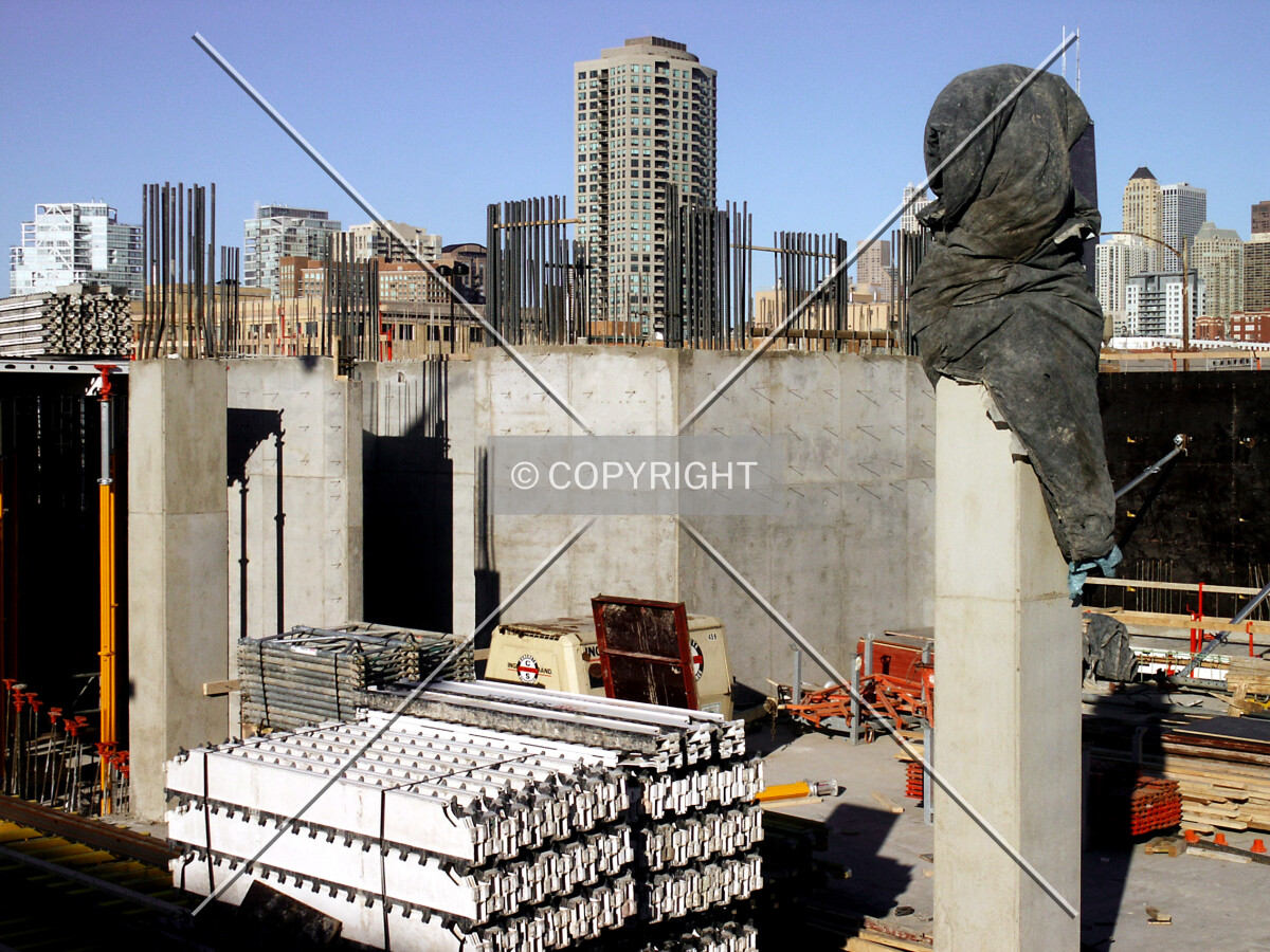 Looking northeast across the middle of the structure