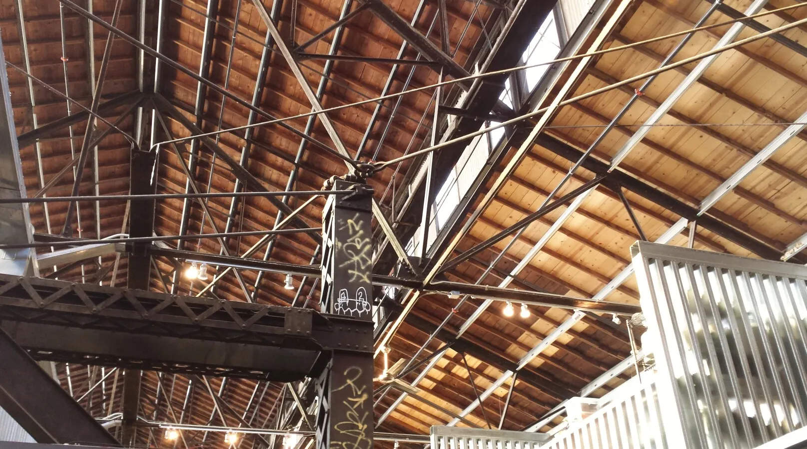 View of the rafters and bracing