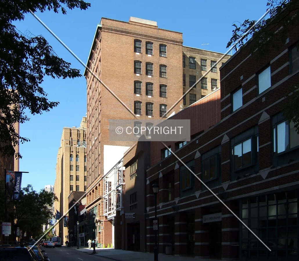 View from the southeast on Walnut Street