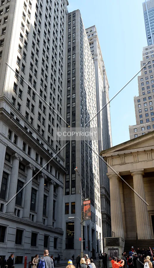 1932 addition from the south at Wall and Nassau Streets