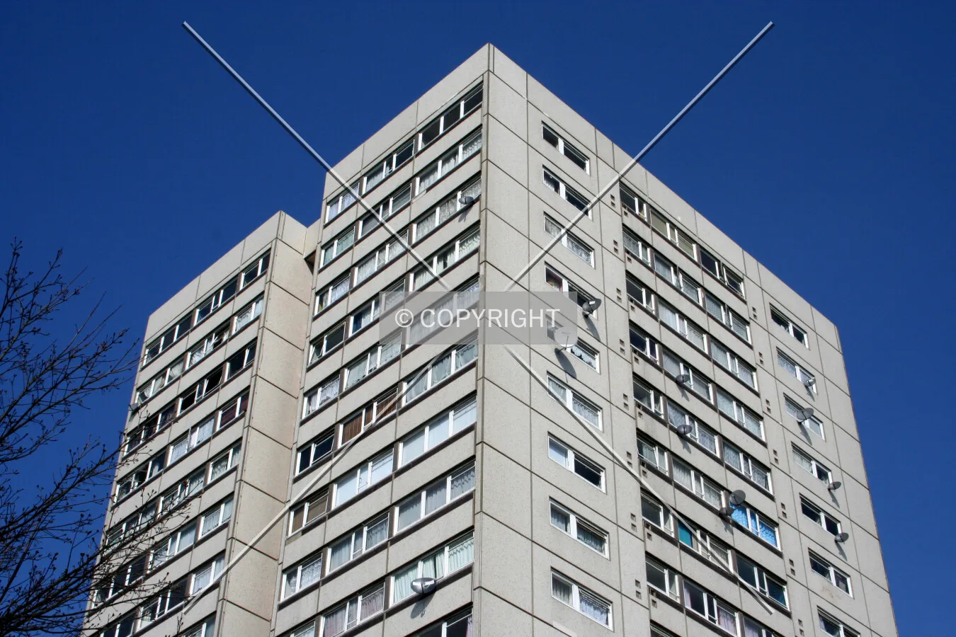 Looking up at the top