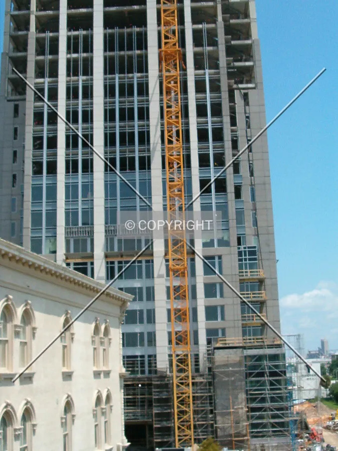 View from neighboring building looking north