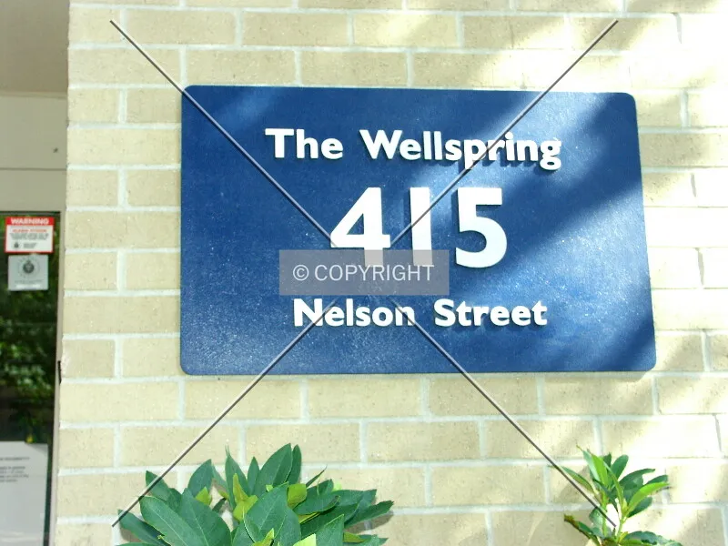 Sign at front entrance