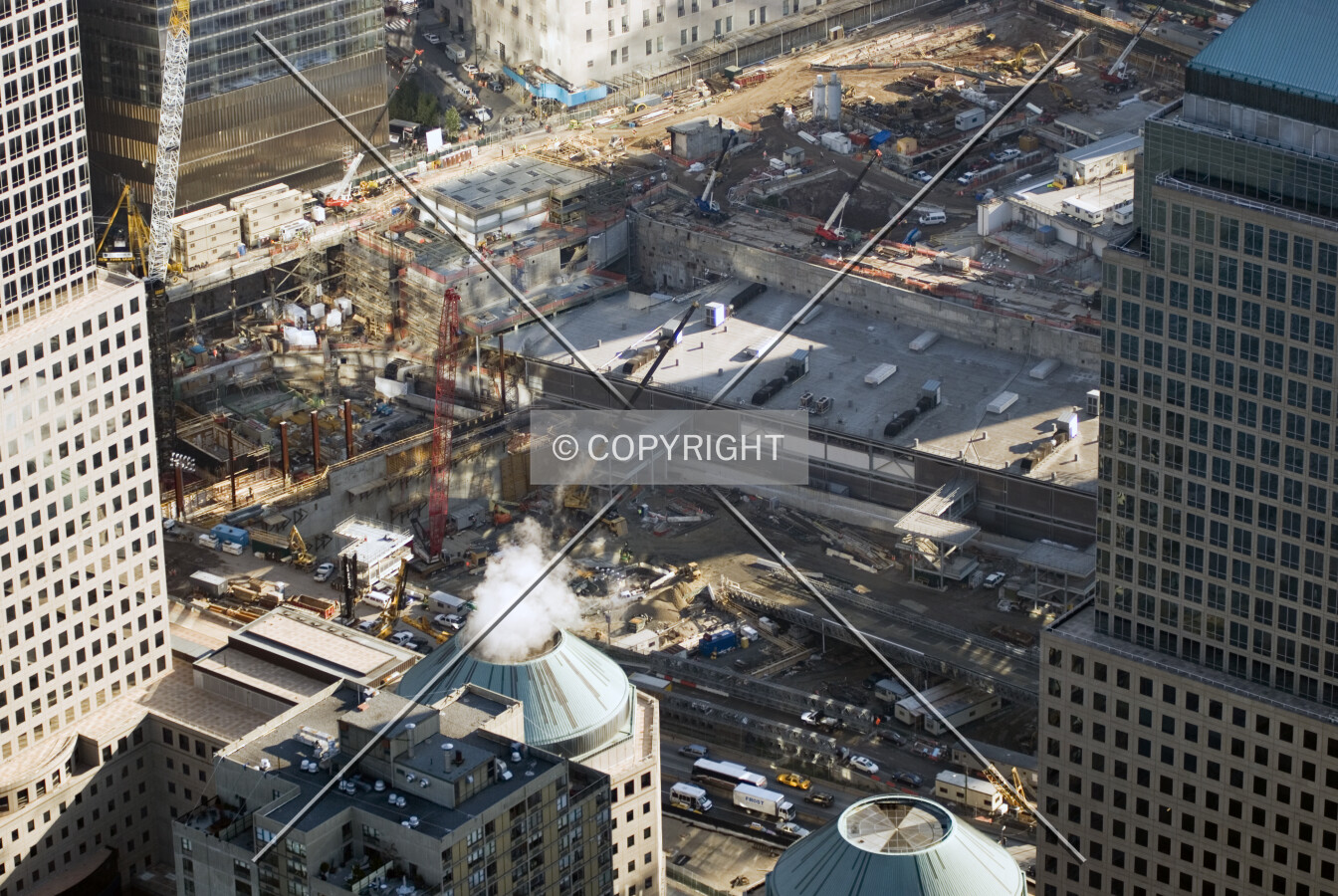 View from the west, looking between two of the World Financial Center towers