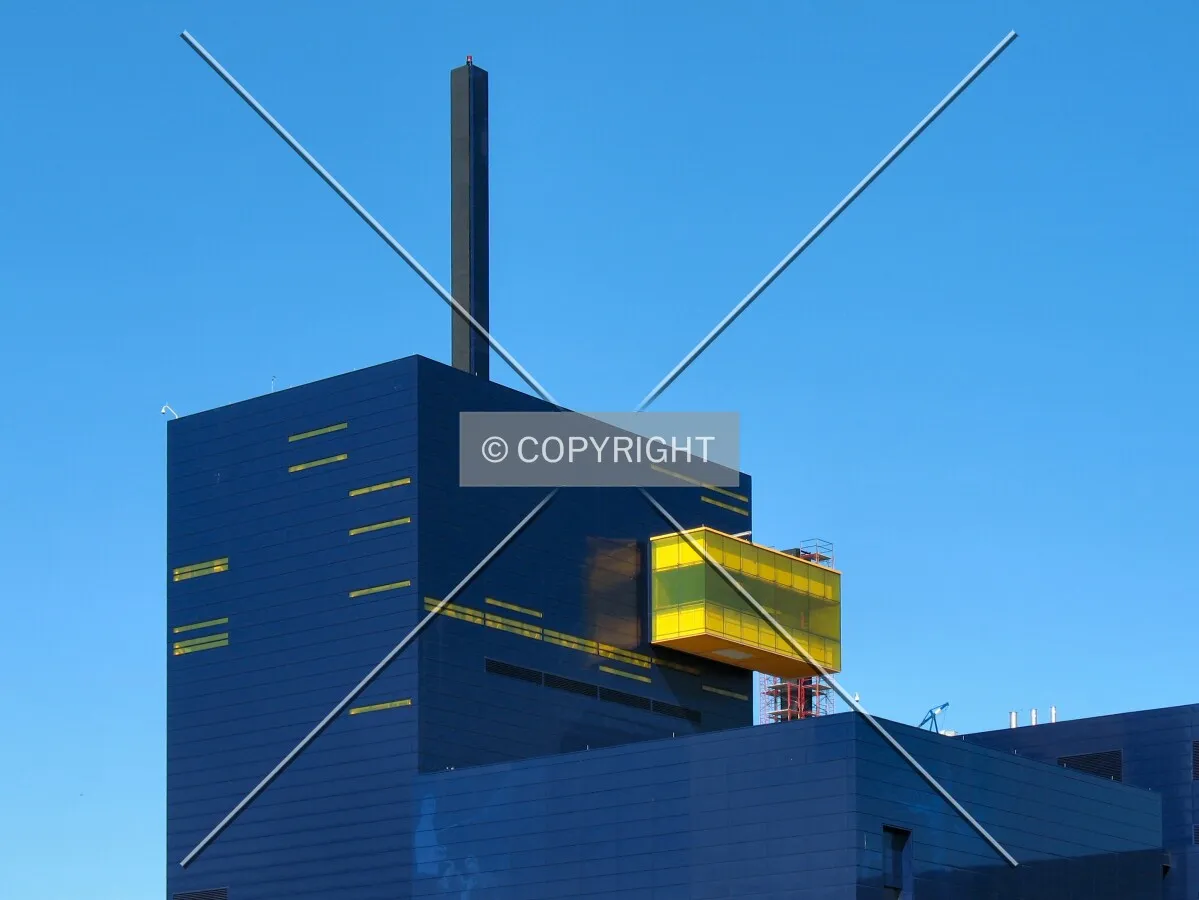 Black Box Theater, yellow lobby windows, and a marquee pylon at the summit