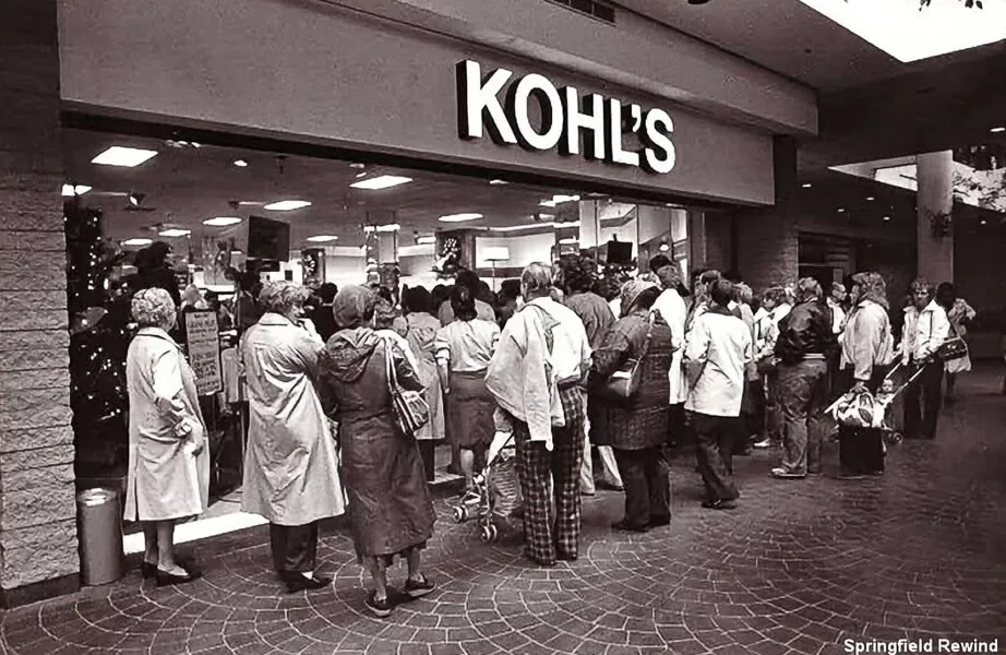Vintage view of Kohl's on opening day