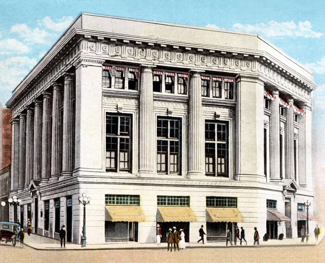 View from the northwest prior to construction of the upper stories in the early 1920s