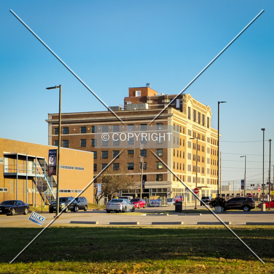 From the northwest during renovation; November 15, 2024