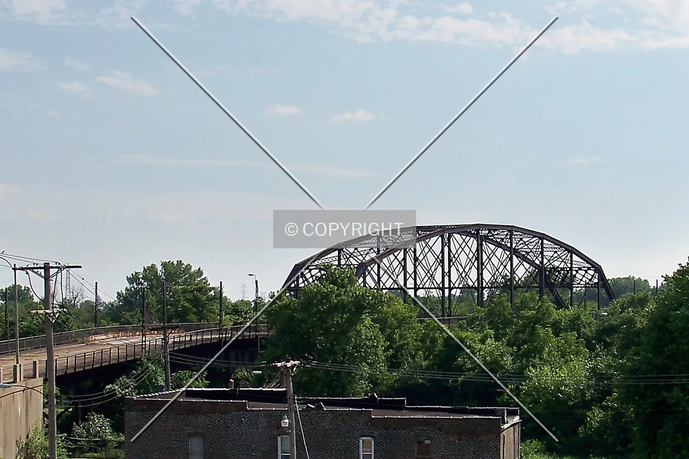 Former bridge approach for vehicle traffic