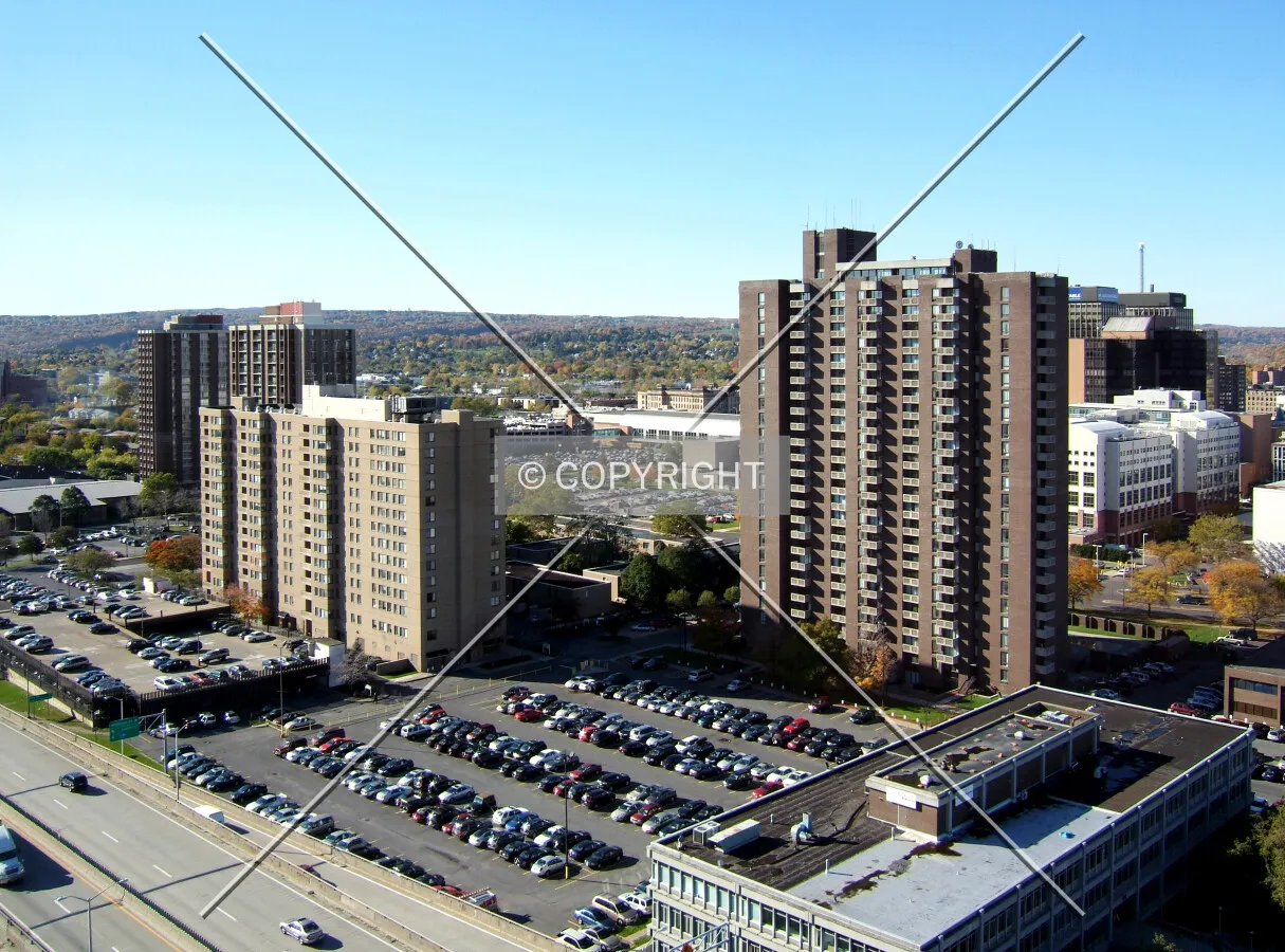 View from the northeast