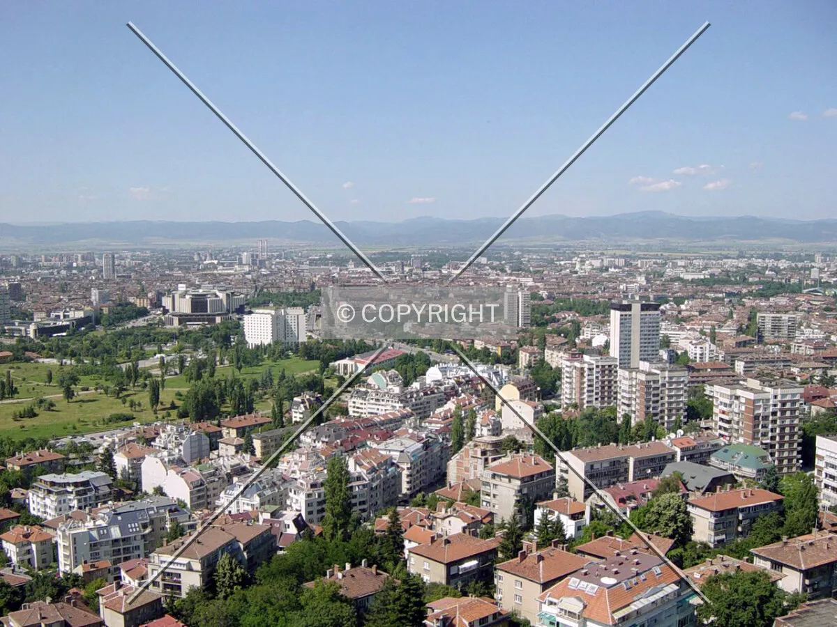 Sofia City as seen from Kempinski Hotel