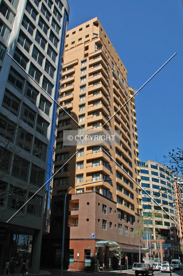 Looking up from Sussex Street