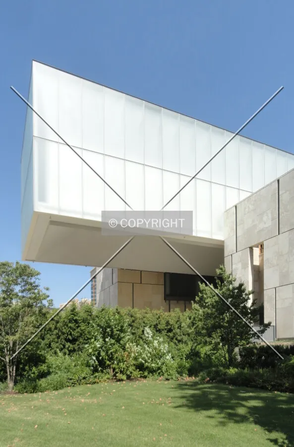 Cantilevered portion from the south