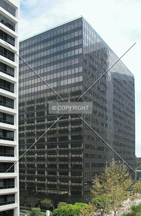 The glass curtain walls
