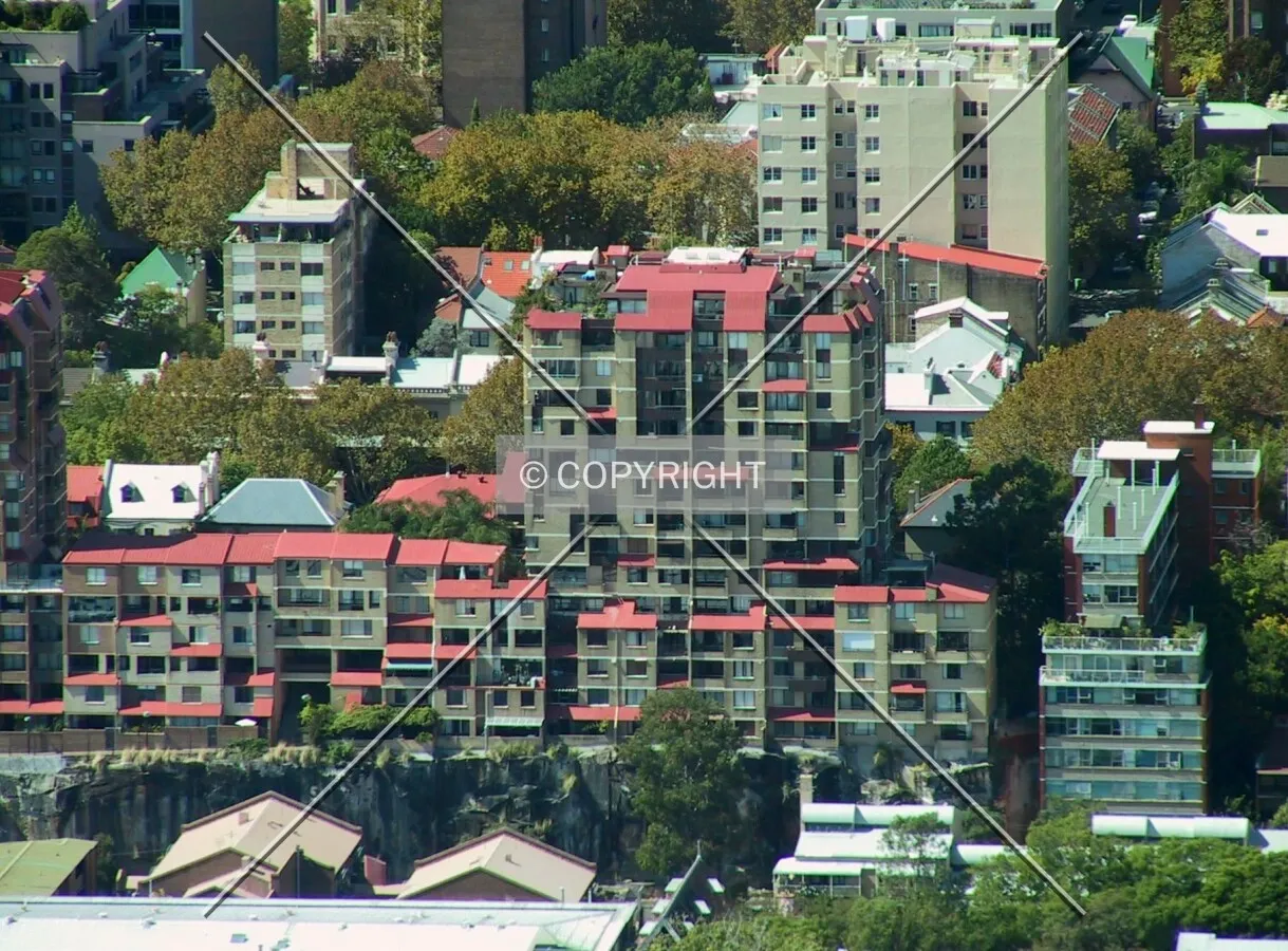 Elevated view from the northwest