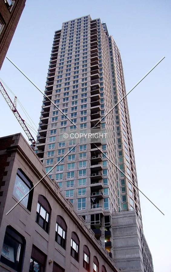 Looking up from the north on 8th Street